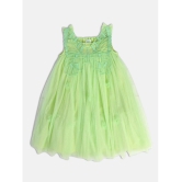 MINI KLUB Green Nylon Girls A-line Dress ( Pack of 1 ) - None