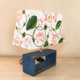 Rectangle Table Lamp - Lotus Lamp Shade