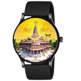 Ayodhya Mandir watch || Ram ji watch || ayodhya mandir watch || rama watch || Long Lasting Black Slim Case and High Quality Smart watch''s Strap Analog Watch - For Men || watch for men || watch fo