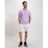 AKTIF Cotton Oversized Fit Printed Half Sleeves Mens T-Shirt - Lavender ( Pack of 1 ) - None