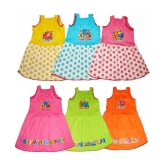 Baby girls cotton printed frock (pack of 6) - None