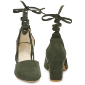 Ishransh - Olive Women's Gladiators Heels - None