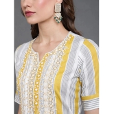 Antaran Cotton Striped Straight Womens Kurti - White ( Pack of 1 ) - None