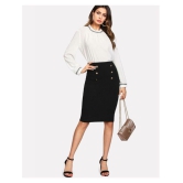 Addyvero Cotton Lycra Pencil Skirt - Black Single - 30