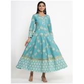 KIPEK Blue Rayon Anarkali Kurti - Single - M