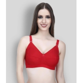 Elina - Red Cotton Non Padded Womens Teenage Bra ( Pack of 1 ) - None