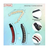 Lykaa Pearl Banana Clip Clutchers Acrylic Hair Barrettes Korean Hair Claw Clip for Women - 3Pcs - Multi