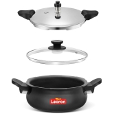 LEORON All One Cook Smart 3.5 L Hard Anodized OuterLid Pressure Cooker With Induction Base