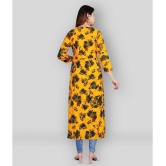 Smien - Yellow Rayon Womens Front Slit Kurti ( Pack of 1 ) - None