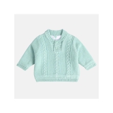 Miniklub Baby Boys Collar Full Sleeve Knit Sweater (Mint Green Color) - None