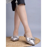 Shoetopia Silver Womens Casual Ballerinas - None