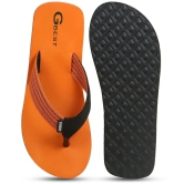 G Best Orange Mens Thong Flip Flop - None