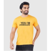 ferocious - Yellow Cotton Regular Fit Men's T-Shirt ( Pack of 1 ) - None