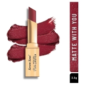 Seven Seas Long Lasting | Matte Finish | Longwear | Matte With You Lipstick (Maroon 3.5g)