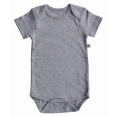 Dark Grey Melange Baby Body/Onesie (100% Cotton Interlock)