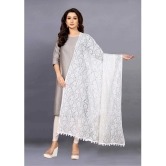 A TO Z CART White Georgette Womens Dupatta - ( Pack of 1 ) - White