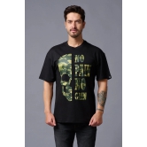 No Pain No Gain in Camo Print Black Oversized T-Shirt for Men XL