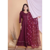 PARTY GAOWN WITH DUPATTA-XXL / Maroon