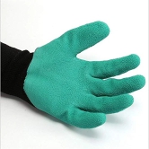 Acrylonitrile Butadiene Styrene ABS Gardening Gloves with Right Hand Fingertips Claws for Pruning, Digging & Planting, Green color