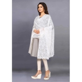 A TO Z CART White Georgette Womens Dupatta - ( Pack of 1 ) - White