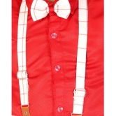 DKGF Fashion - Red Cotton Blend Boys Shirt & Pants ( Pack of 1 ) - None