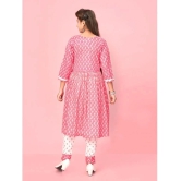 Aarika Pink Cotton Girls Kurti ( Pack of 1 ) - None