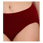 Madam - Maroon Modal Solid Womens Briefs ( Pack of 1 ) - None