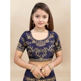 A TO Z CART Blue Silk Girls Lehenga Choli Set ( Pack of 1 ) - None