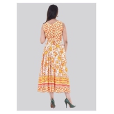 Rangun Cotton Yellow A- line Dress - 2XL