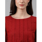 Janasya - Maroon Cotton Womens Tunic ( Pack of 1 ) - None