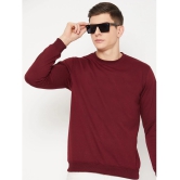 UBX Cotton Blend Round Neck Mens Sweatshirt - Maroon ( Pack of 1 ) - None