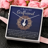 Girlfriend Necklace Gift, Valentines Day Gift For Girlfriend, Gift For Her, Girlfriend Birthday Gift, Anniversary Gift, Romantic Gift For GF-Two Toned Box