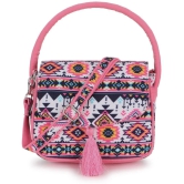 Anekaant - Pink Cotton Sling Bag - Pink