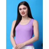 Round Neck Sleeveless Solid Cotton Top