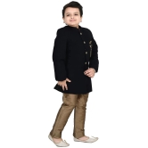 Arshia Fashions Blue Silk Boys Indo Western Sherwani & Churidar Set ( Pack of 1 ) - None