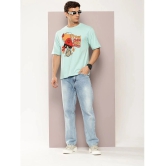 Dillinger Cotton Oversized Fit Printed Half Sleeves Mens T-Shirt - Turquoise ( Pack of 1 ) - None