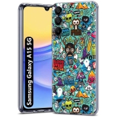 Fashionury Multicolor Printed Back Cover Silicon Compatible For Samsung Galaxy A15 ( Pack of 1 )