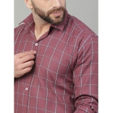 YHA - Mauve Cotton Blend Regular Fit Mens Casual Shirt ( Pack of 1 ) - None