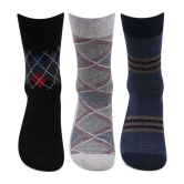 Bonjour Cotton Casual Full Length Socks Pack of 3 - Multi