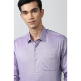 Men Purple Regular Fit Formal Full Sleeves Formal Shirt