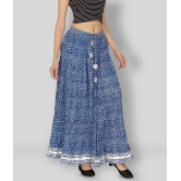 FABRR - Blue Cotton Women's A-Line Skirt ( Pack of 1 ) - 37-41