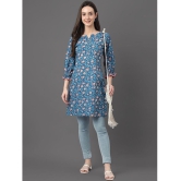 Janasya - Blue Cotton Womens Tunic ( Pack of 1 ) - None