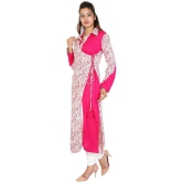 Rangun - Pink Rayon Women's Angrakha Kurti ( Pack of 1 ) - M