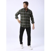 HJ HASASI Cotton Blend Regular Fit Checks Full Sleeves Men's Casual Shirt - Green ( Pack of 1 ) - None