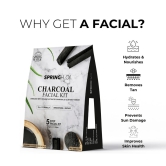 Spring H20 Charcoal Facial Kit 50 gm 2 in 1 Formula Brightening + Repair 5 Step