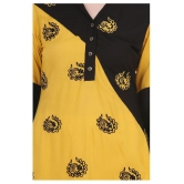 SAAKAA - Yellow Rayon Womens Straight Kurti - XXL