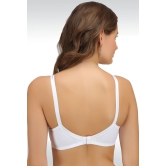 Sona Full Coverage Non-Padded Non-Wired Cotton Breast Cancer Bra, Mastectomy Pocket Bra-44 / B / White