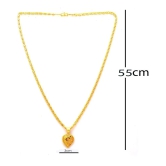 Jewar Mandi New Design Gold Plated Locket/Pendant with Link Chain Daily use for Men, Women & Girls, Boys - Golden