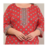 Swasti - Red 100% Cotton Women's Straight Kurti ( Pack of 1 ) - None