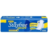 Stayfree Secure Regular Cottony Soft Cover Sanitary Pads with Wings 6 Pads